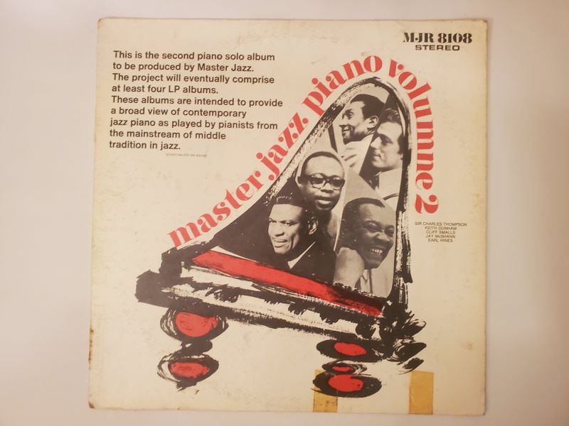 Various Artists (Sir Charles Thompson, John Dennis, Cliff Smalls, Ray Bryant, Earl Hines) Master Jazz Piano Volume 2 vinyl record